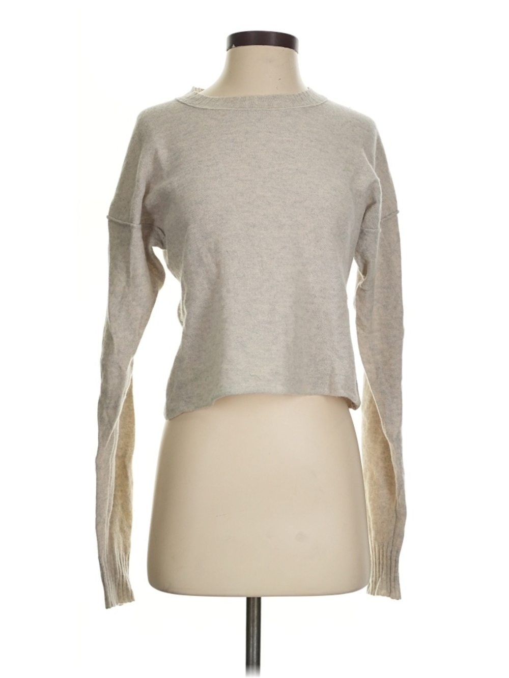 Free People 100% Cashmere Cropped Natural Sweater XS/S